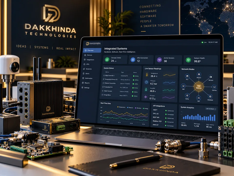 Concept illustration of Hardware & IoT Integration